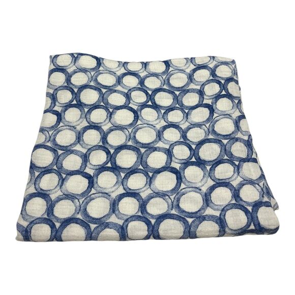 Aden & Anais Blue Circle Muslin Swaddle Baby Blanket 100% Cotton - Picture 1 of 4